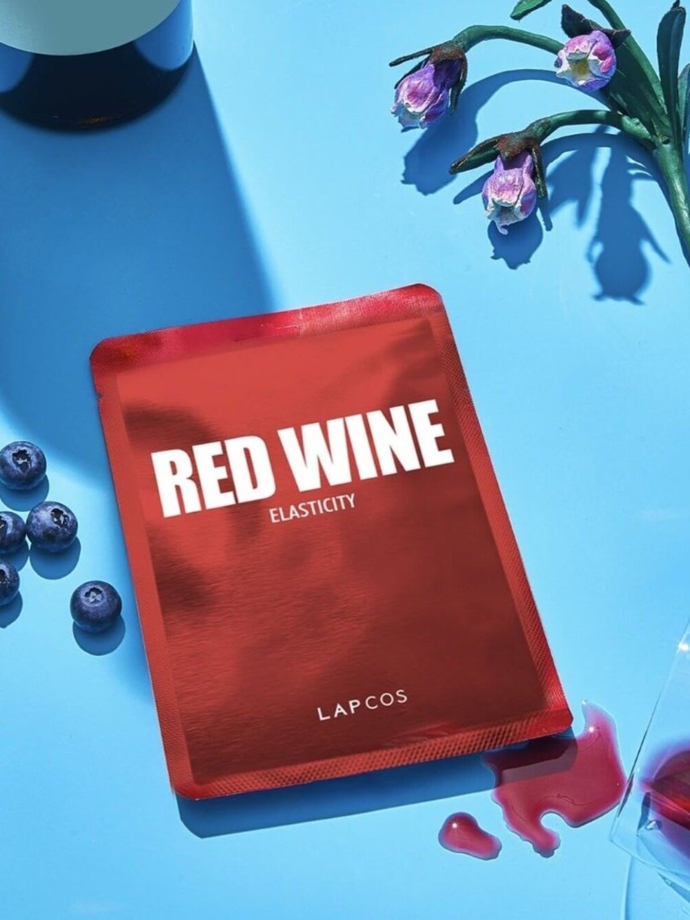 Lapcos Daily Elasticity Skin Mask Red Wine 1 Count Hydrating Tightens & Firms
